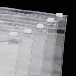 Pvc Transparent White Sealed Bag, Thickened Jewelry Bag, Anti-Oxidation Jewelry Earring Self-Sealing Bag, Zippered Storage Bag for Cultural Artifacts