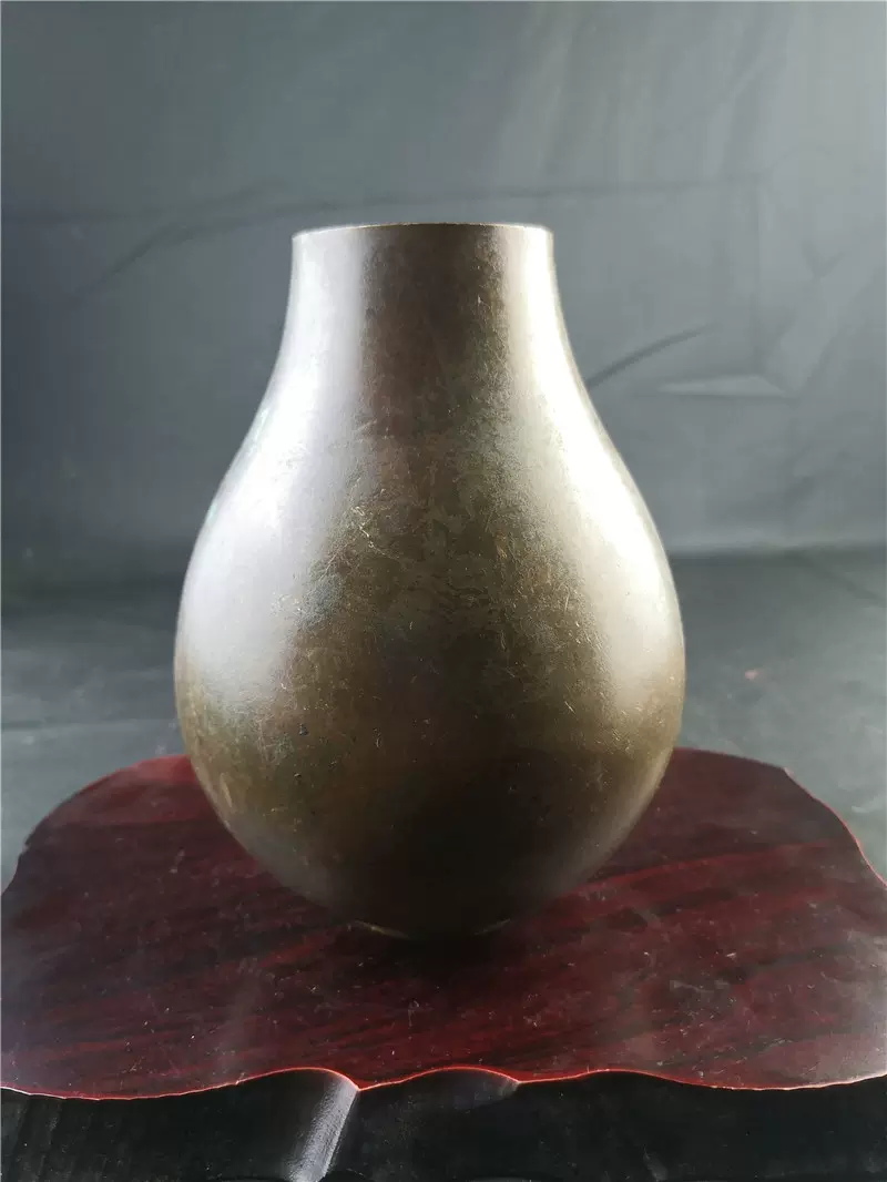 日本二手回流高岗铜器纯铜制花瓶花艺池坊花器摆件古玩收藏-Taobao