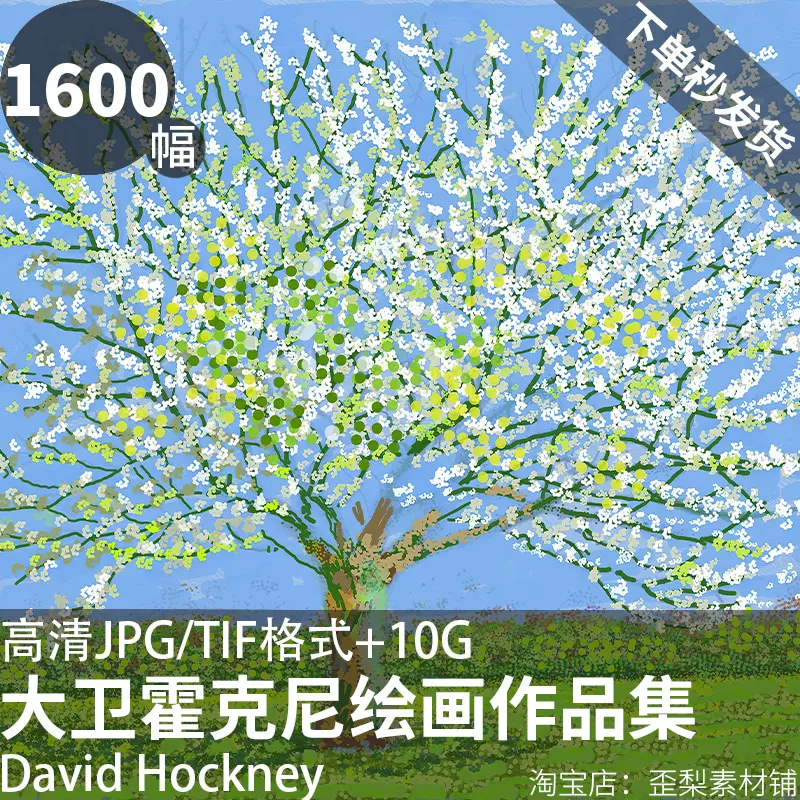 大卫霍克尼David Hockney油画高清作品集绘挂画装饰画芯喷绘素材-Taobao