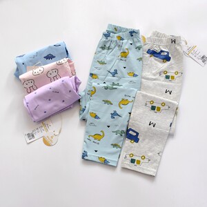 
Handsome new children's autumn pants thin lycra autumn pants home pants boys and girls baby pajamas lining pants