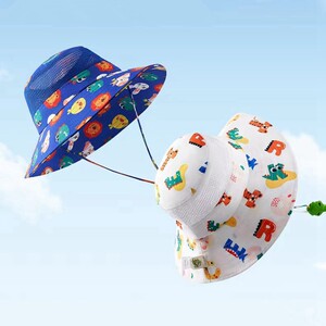 
Sun protection children mesh sun hat summer boys and girls baby UV large brim sun hat thin baby hat
