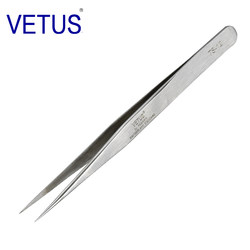 Vetus Stainless Steel High-Precision Tweezers Ts-12 (135mm) Anti-Magnetic, Anti-Acid and Alkali Tweezers for Watch Repair