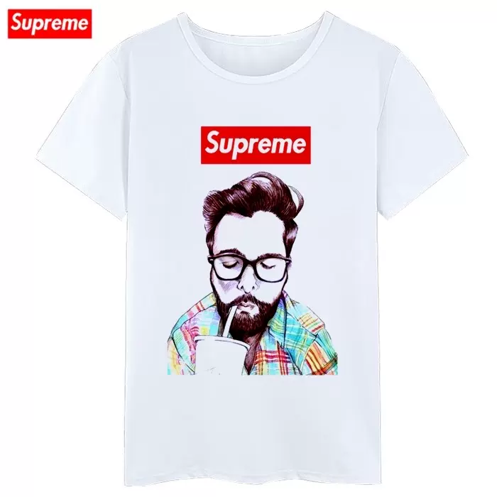 夏装supreme 短袖t恤欧美男女情侣半袖有大码潮牌superme-Taobao