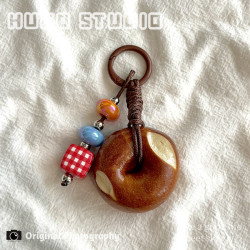 Hugo ins Wind Simulation Bread Beaded Phone Chain Pendant Camera Bag Decoration Keychain Phone Case Lanyard