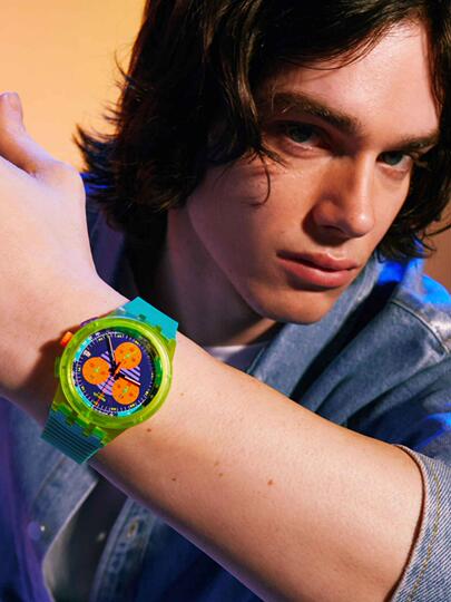 腕時計 スウォッチ メンズ SB05K400 Swatch Blinded by NEON SB05K400