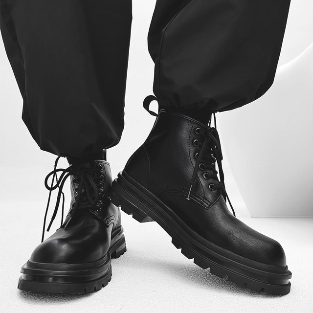 British Retro High-Top Leather motorcycle Versatile Martin Men's Boot main image 0