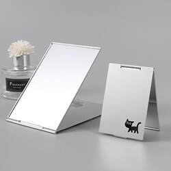 Cosmetic Mirror, Small Mirror for Women, Foldable and Portable, Personal Vanity Mirror, Suitable for Student Dormitory Desktop, Flip-Top, Ultra-Thin for Men
