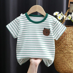 Baby Short-Sleeved T-Shirt Clothes New Style Pure Cotton Girls Boys Summer Clothing Children's Clothing Half-Sleeved Tops 0 Years Old 1 Toddler 3 Baby