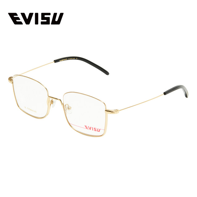 EVISU glasses Huimei Shou Business Men's close -up frame fashion full -frame square -shaped titanium alloy frame 6013
