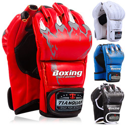 Boxing Gloves Men's Free Fighting Gloves Women's Sanda Training Fighting Ufc Professional Half-Finger Boxing Gloves Punching Bag Gloves