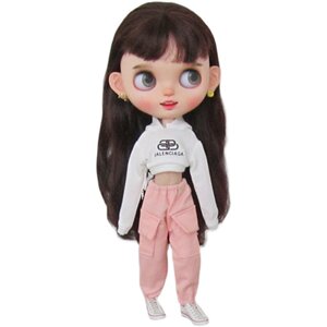 Blythe small cloth clothing ob24 azone 19 articulated workwear pants with exposed navel set 6 breakup workwear