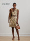 Lauren/Lauren Women's Clothing 25 Years Early Spring Slim Edition Floral Pattern Frilled Georgette Dress