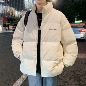 Autumn and winter duvet -thick men's cotton clothing 2024 new down cotton jacket coat boys cotton jacket noodle bread couple
