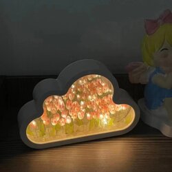 Clouds, Tulips, Sea of Flowers, Night Light Ornaments, Handmade DIY Birthday Gifts for Girls, 520 Gifts for Girlfriends