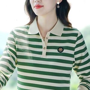 
[Balatin] 2026 new long-sleeved T-shirt mother's wear autumn Korean style sports and leisure high-end polo collar