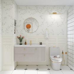 French Retro Tiles Bathroom Bathroom Kitchen Balcony Wall Skirt Tiles All-Ceramic Wall Panels Tiles