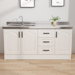 Kitchen Cabinets for Home Use, Simple Stainless Steel Stove Cabinet, Integrated Kitchen Cabinet, Economical Storage, Storage Cupboard, Sink Cabinet