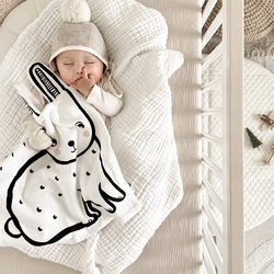 ins Baby Comfort Blanket, Baby Can Chew, Sleep Companion Handkerchief, Rabbit Style Comfort Blanket, Double Layer, All Seasons