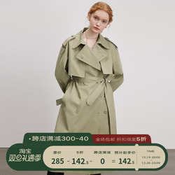 Limited Time 50% Off Green Windbreaker Women's 2023 Spring And Autumn Mid-length Temperament Popular Drape Ins Jacket