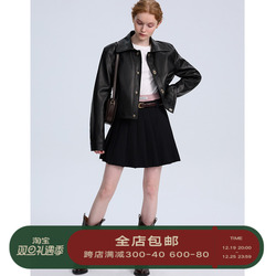 Designer Plus Black Short Leather Jacket For Women, Spring 2023, This Year's Popular High-end Motorcycle Wear