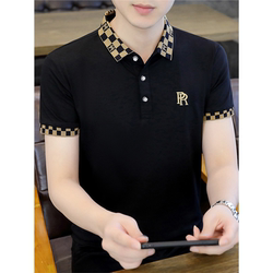 Foreign Trade Surplus ~ Polo Shirt Men's T-Shirt Short-Sleeved Pure Cotton Half-Sleeve Summer New Style Top High-End Collared T-Shirt