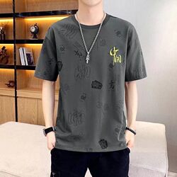 9.9 Yuan Workwear Wear-Resistant and Dirt-Resistant Thin Short-Sleeved T-Shirt for Men, Cheap Top, Pure Cotton Half-Sleeve Base Shirt