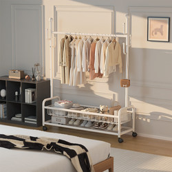 Household Clothes Drying Rack, Floor-Standing Bedroom Coat Rack, Small Simple Indoor Clothes Hanger, Foldable Storage Clothes Rack