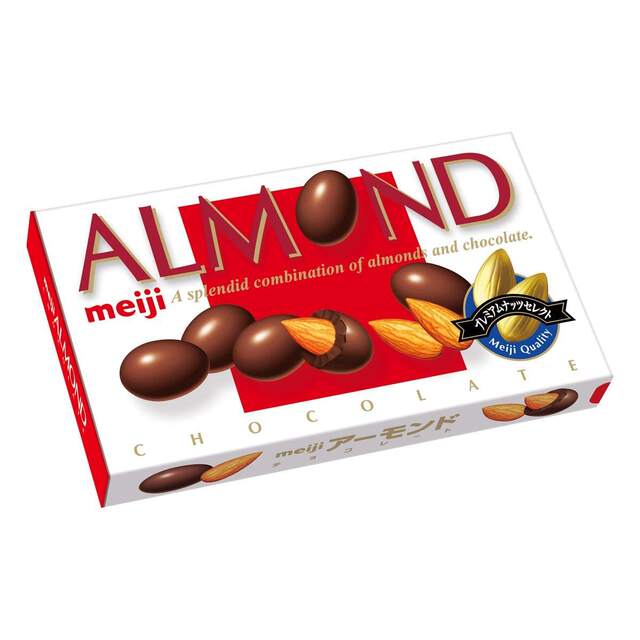 Japan imported snack chocolate MEIJI almond sandwich chocolate