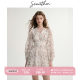 Sincethen French floral skirt long-sleeved dress spring short skirt small vacation outfit women's spring
