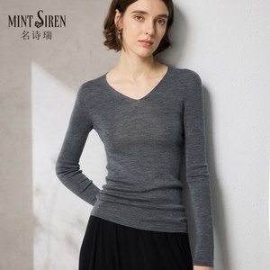 
2026 Spring and Autumn New V-neck Cardigan Women's Long Sleeve Slim Thin Bottoming Sweater Quality Soft Waxy Inner Top