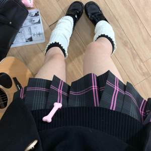 
[Dranci] Original black pink barbie jk plaid skirt student skirt college pleated skirt style short skirt