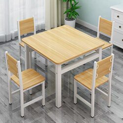 Simple Square Dining Table and Chairs for Home Use, Small Apartment Dining Table, Snack Shop Square Table, Cafeteria Fast Food Dining Table and Chair Set