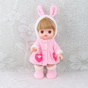 Fresh 56 free shipping Milu doll clothing accessories pink rabbit coat outer jacket custom -made girls passing family toys
