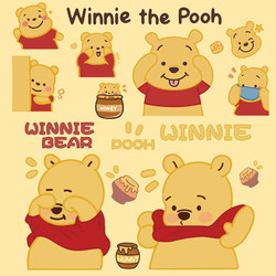 Winnie the Pooh Car Electric Motorcycle Cute and Fun Battery Car Decoration Personalized Creative Scratch Cover Sticker