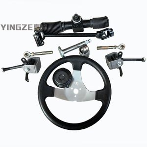 Self -made four -wheel electric motorcycle kart accessories aluminum steering machine direction machine lever ball header corner shaft 12mm thick
