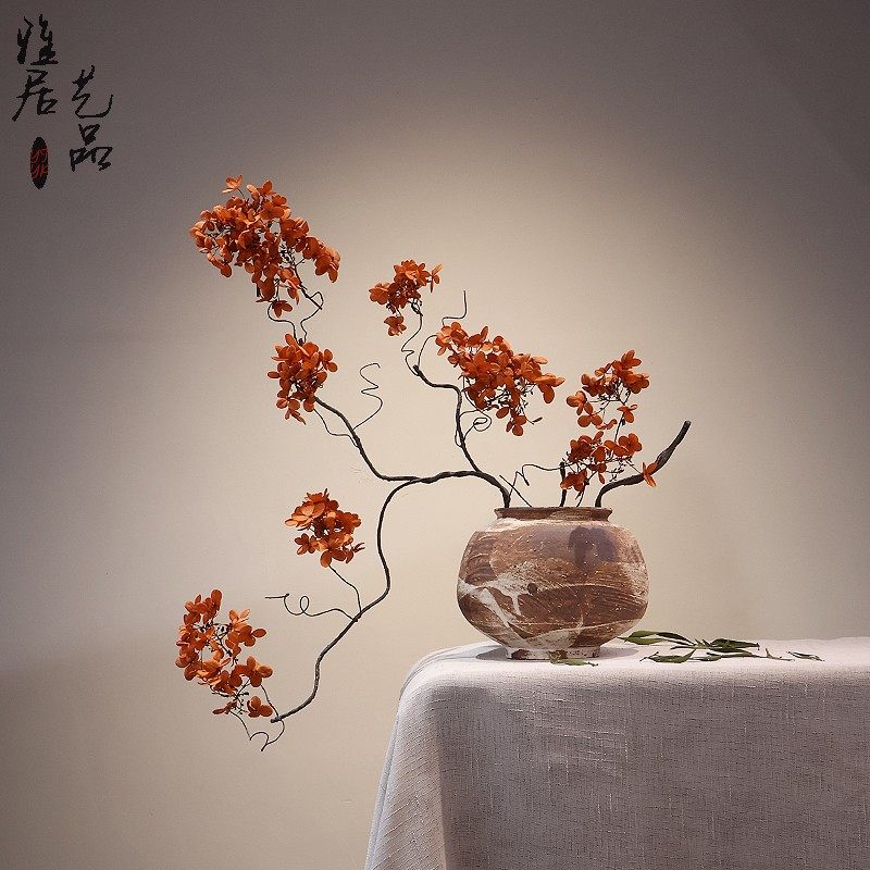 侘寂风陶瓷花瓶干枝插花必备-淘宝逛一逛