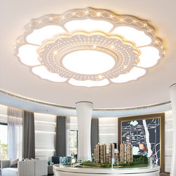 2026 Large Living Room Ceiling Light Modern Simple Flower-Shaped Home Light 1.2m Elegant Dining Room Lotus Light 2m