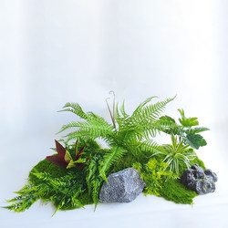 Artificial Green Plant Landscaping Combinations for Interior Landscape Arrangement, Fake Flowers for Floor Displays, High-End Decoration for Shopping Malls