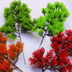 Artificial Thuja Branches, Bionic Rock Cypress Leaves, Fake Cypress Leaves, Plastic Pine and Cypress Bonsai, Wall Landscaping Greenery, Small Branches