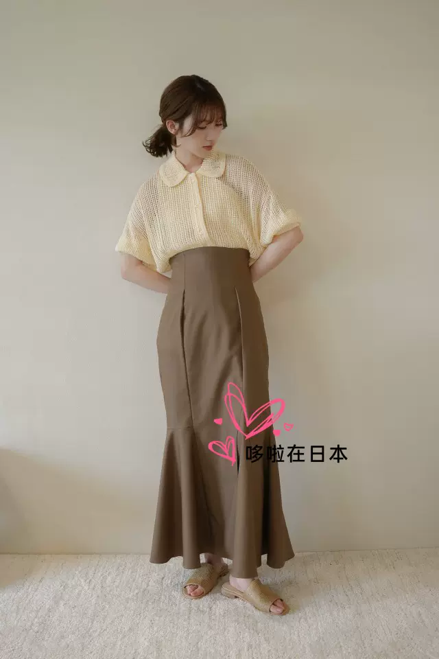 日本代购拼邮包税eaphi 半身裙deep slit mermaid skirt-Taobao
