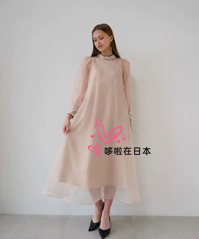 日本代购拼邮包税ACKA连衣裙sheer over one-piece-Taobao