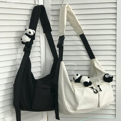 New Large-Capacity Crossbody Bag for Women, Casual Sports Workwear Style, ins Style, College Student Class Bag, Men's Shoulder Bag, Trendy