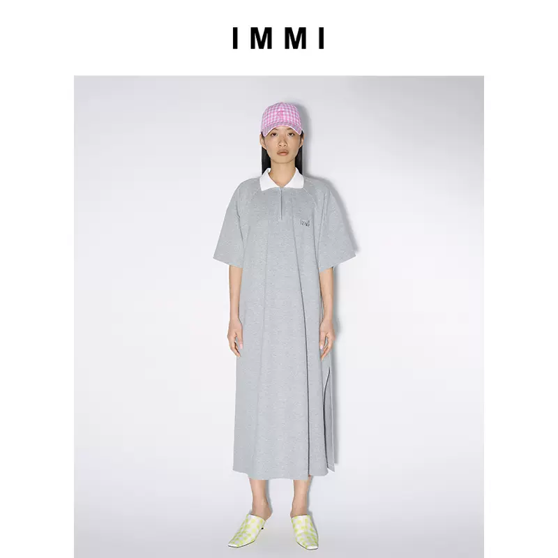 IMMI】23夏季新品珠地POLO領長洋裝131DS04-Taobao