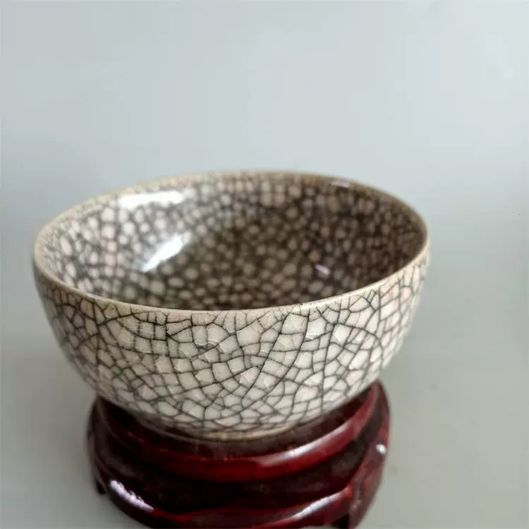 中国古玩／吉州窑／碗口19 cm 宋代吉州窑青釉浮雕三鸭瓷碗民间出土古玩古董老物件收藏老式摆件