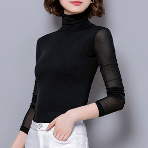 2026 New Antibacterial High Elastic Mesh Bottoming Shirt Women's Spring Quick-Drying Yoga Dance Wear Long Sleeve Breathable