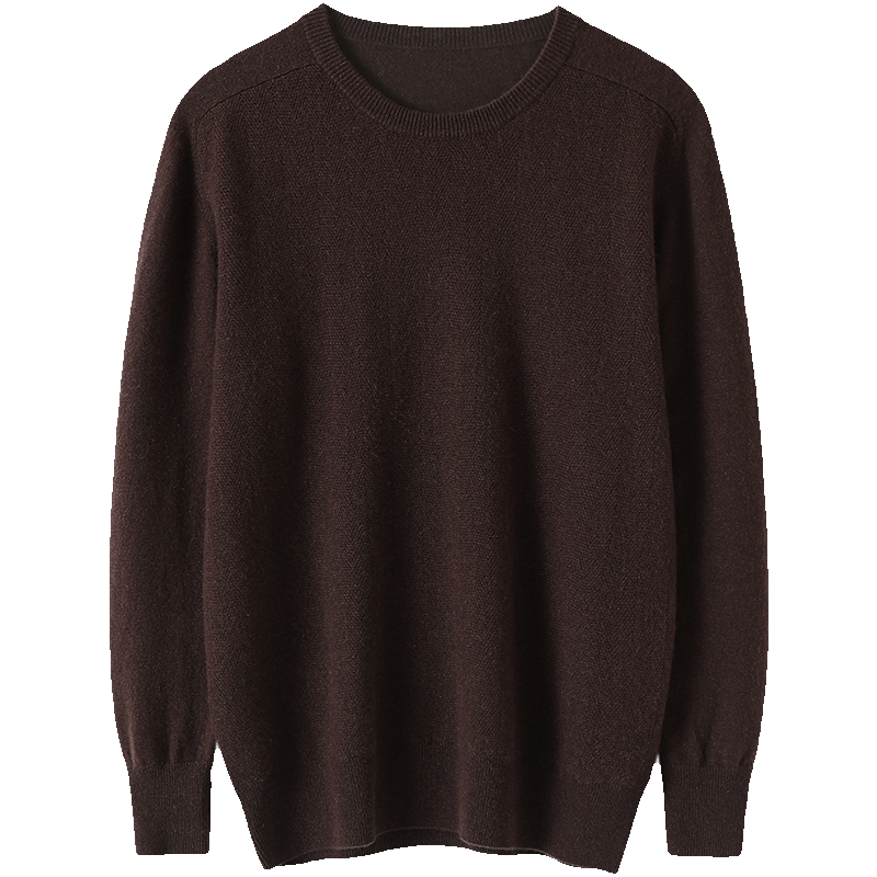 Highlighting temperament! Pure cashmere sweater men's round neck cashmere sweater in autumn and winter loose knitted bottom shirt men