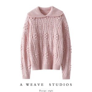 
Feeling pampered! Thickened heavy-duty 100% pure cashmere sweater for women pure cashmere sweater autumn and winter loose