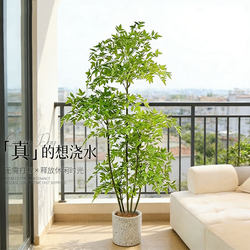 Bamboo Indoor Potted Plant, Artificial Green Plant, Large Living Room Plant, Landscape Decoration, Light Luxury Ornament, Fake Tree Flower