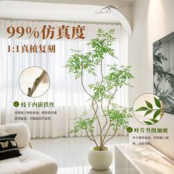 Artificial Green Plant Nandina Bamboo Indoor Decoration Fake Plant Living Room Balcony Decorative Tree Floor-Standing Ornament Decorative Plant