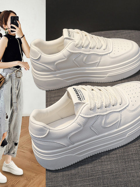 Chaosini official website genuine leather thick-soled high-rise shoes ...